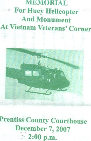 Vietnam Huey Memorial Flyer Page 1